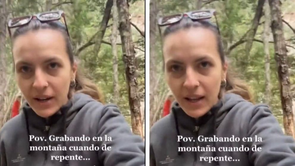 La joven se grabó caminando por unos bosques de Bariloche y cuando llegó a su casa se quedó helada al ver una figura extraña en las grabaciones.