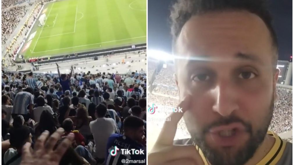Un gallego quedó impresionado con la hinchada argentina.