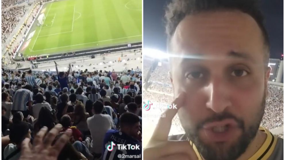 Un gallego qued� impresionado con la hinchada argentina.