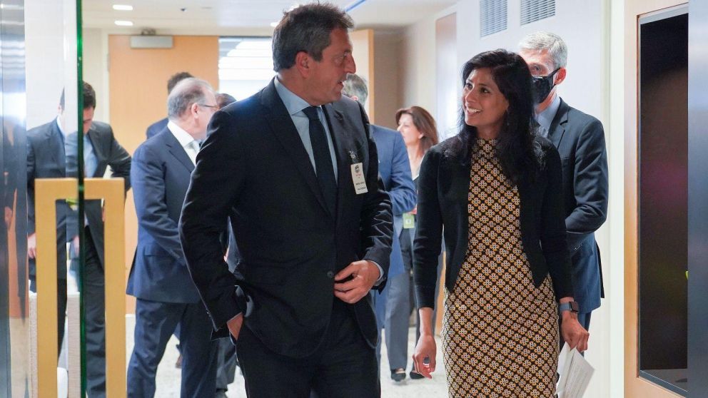 Sergio Massa estuvo en la semana en Washington con Gita Gopinath, n�mero dos del FMI.