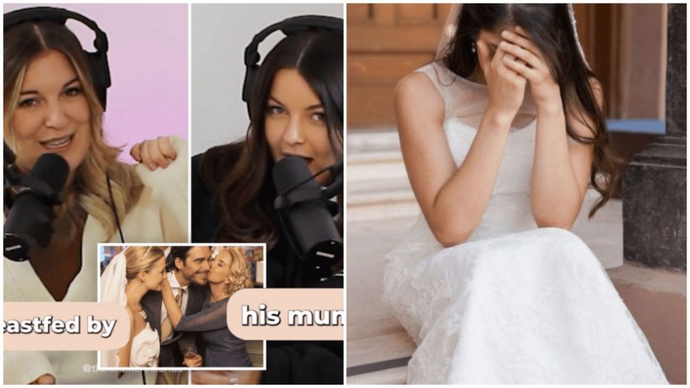Una novia descubrió a su futuro esposo siendo amamantado por su madre (TikTok/@the.unfiltered.bride).