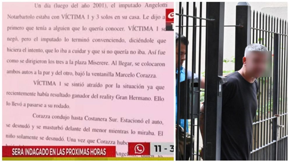 La denuncia de una de las v�ctimas establece detalles concretos del presunto abuso de Marcelo Corazza.   