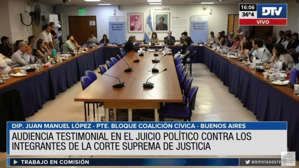 La Comisión de Juicio Político de la Cámara de Diputados volverá a reunirse este martes (Captura de pantalla/Archivo).