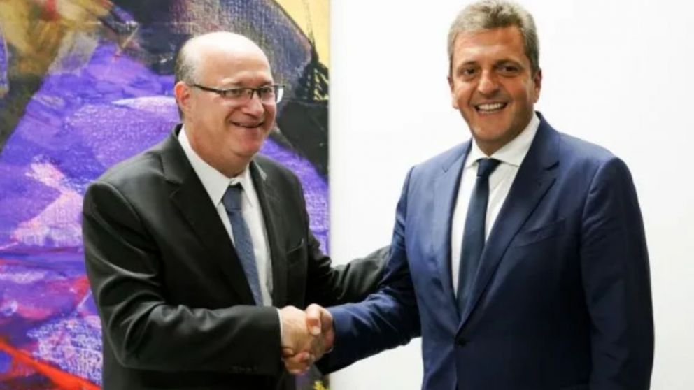 Sergio Massa con el presidente del BID.