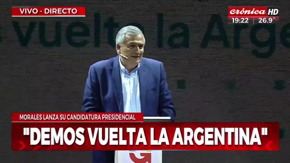 El gobernador de Jujuy brindó un discurso en el Gran Rex.