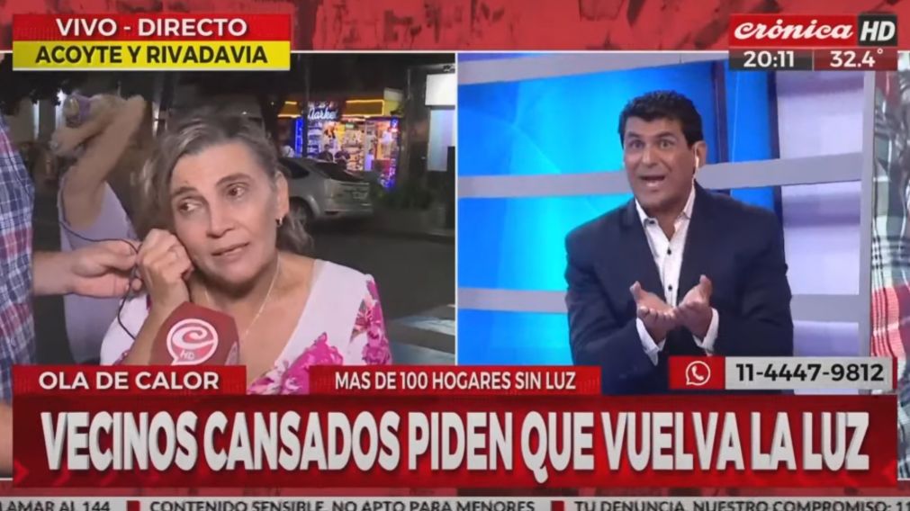 Los vecinos indignados con un panorama desolador por la falta de luz.