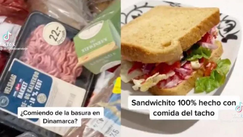 El "sandwichito" 100% hecho con comida del tacho.