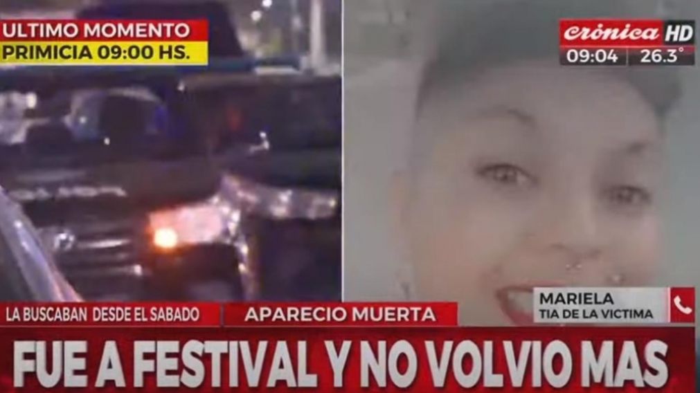 La víctima permanecía desaparecida desde el sábado último (Captura de Crónica HD)