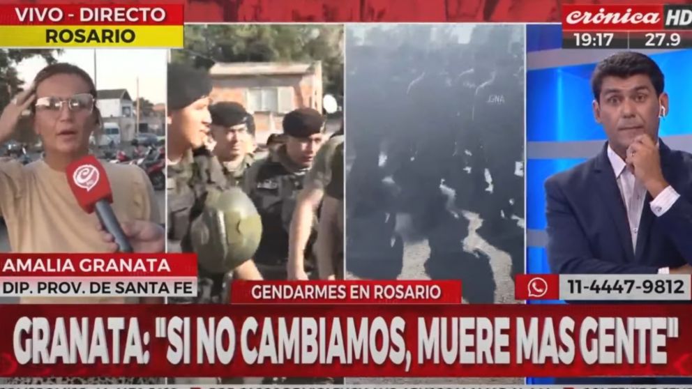 La diputada nacional habló sobre el terror sembrado por el narcotráfico en Rosario.