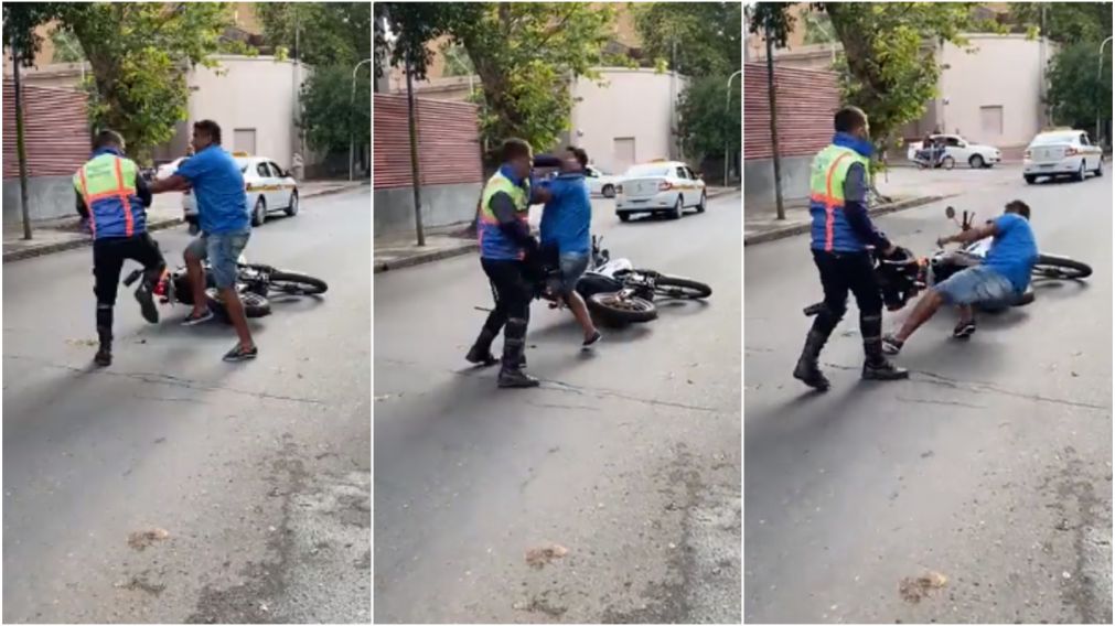 Un inpesctor noqueó de una trompada a un taxista en Tucumán.