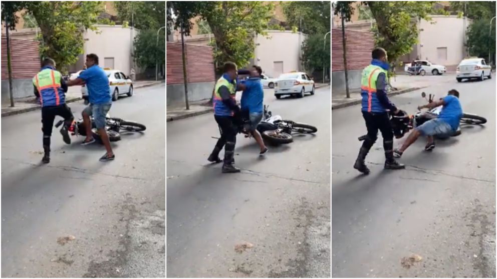 Un inpesctor noqueó de una trompada a un taxista en Tucumán.
