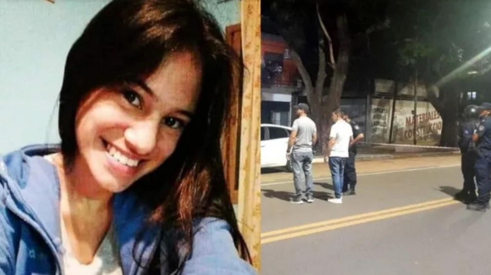 La víctima, identificada como Valeria Leoncino (25), y el lugar donde ocurrió el femicidio (Gentileza Ahora.com.ar).