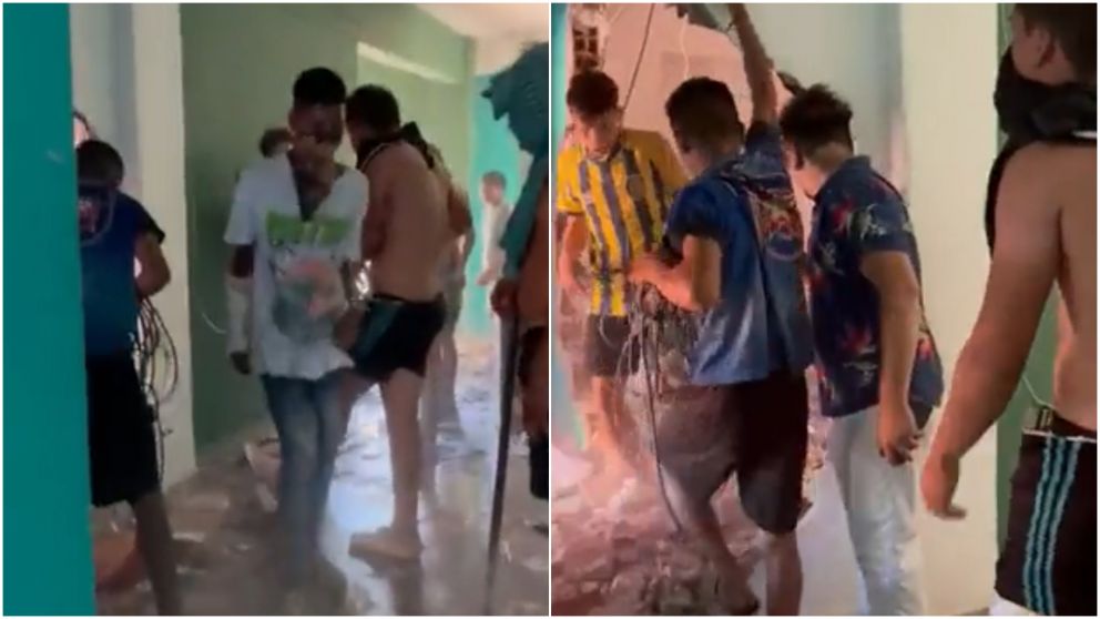 Derribaron la casa del acusado de crimen de un nene de 11 a�os en Rosario.