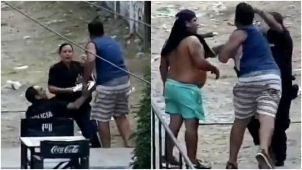 Un hombre se resistió a su arresto y le pegó una trompada a un policía.