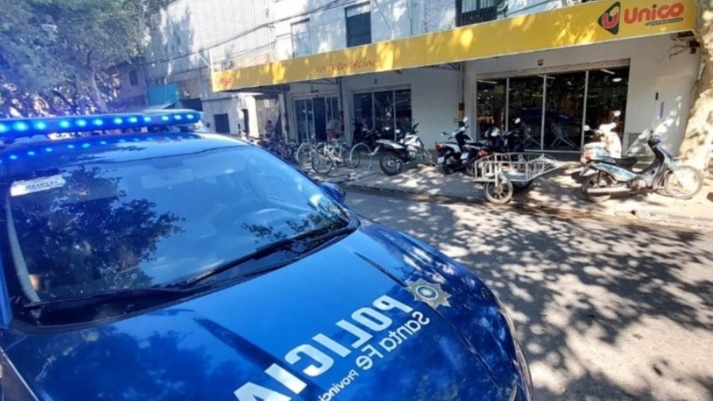 El hecho ocurrió en el supermercado "Único", situado en Rosario (Gentileza Rosario3.com).