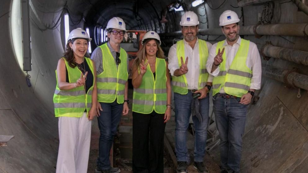 Malena Galmarini recorrió los avances de la obra de Sistema Agua Sur junto a las autoridades del Banco de Desarrollo de América Latina.