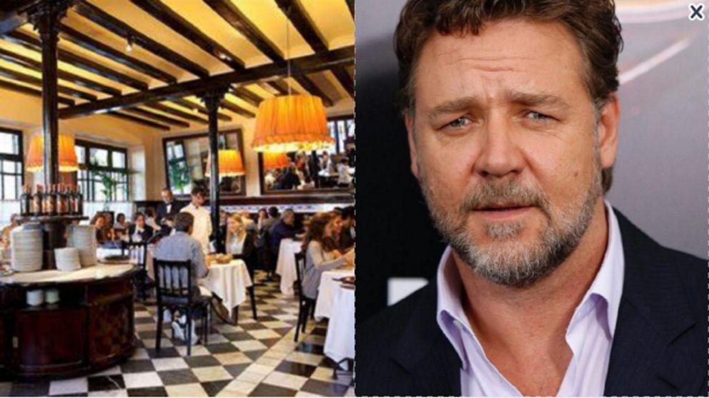 Un restaurante le prohibió el ingreso a Rusell Crowe.