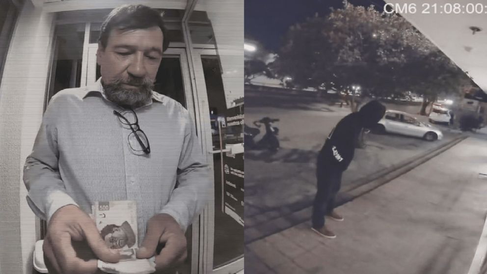 Estuvieron a punto de robarle, pero él lo evitó con una curiosa técnica.