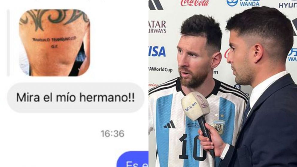El tatuaje viral del hincha tras la obtenci�n de la tercera estrella mundial.