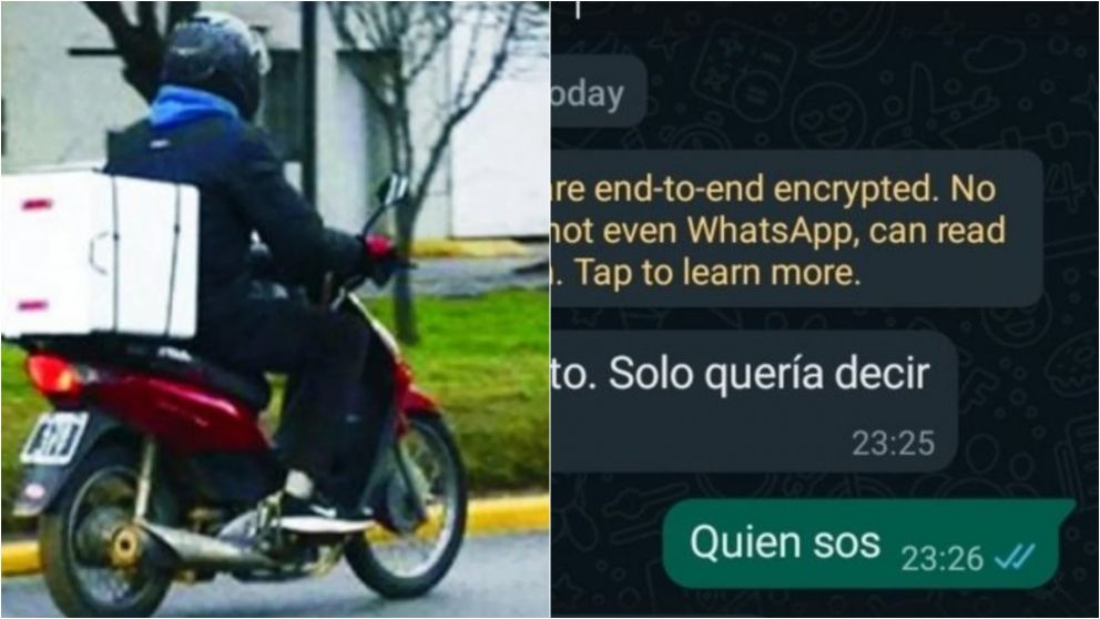 Pidi� una hamburguesa por delivery y le lleg� un inquietante mensaje del repartidor luego de recibirla: �Solo quer�a decir que��