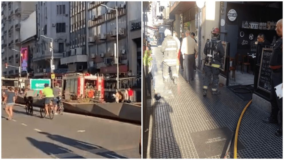 Se registr� un incendio de gran magnitud en un local gastron�mico del Microcentro porte�o.
