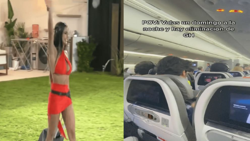 Se enter� que Daniela abandon� la casa de "Gran Hermano" en pleno vuelo y film� la reacci�n de los pasajeros.