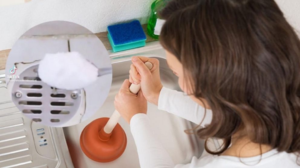 El incre�ble truco viral de TikTok para limpiar ca�er�as. 