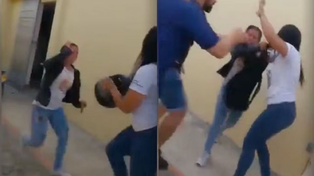 Así fue la reacción de la mujer que descubrió a su esposo infiel con la amante.