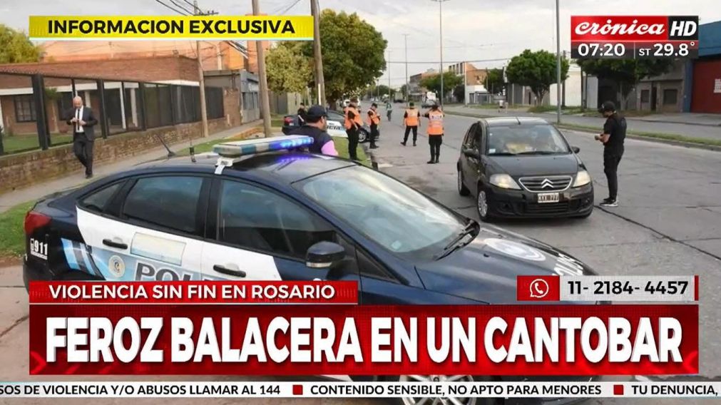 Dos hombres muertos y tres heridos en un nuevo ataque a balazos en Rosario (Crónica HD).