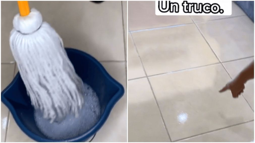 Amante de la limpieza reveló un truco para los pisos y es viral en las redes sociales (TikTok/@alexsalinas2022).