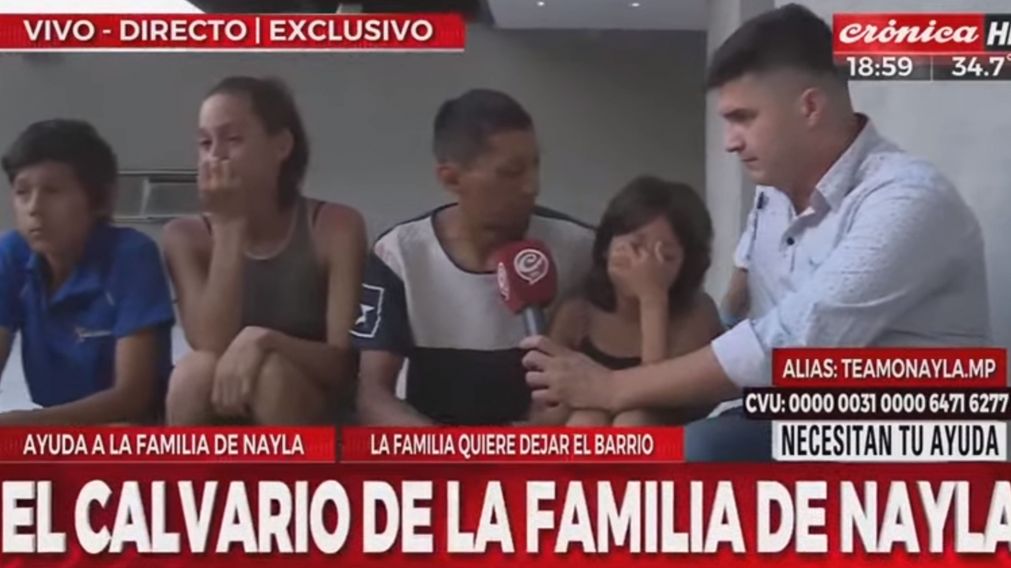 La familia de Nayla pide Justicia por el crimen de la menor de cuatro años.