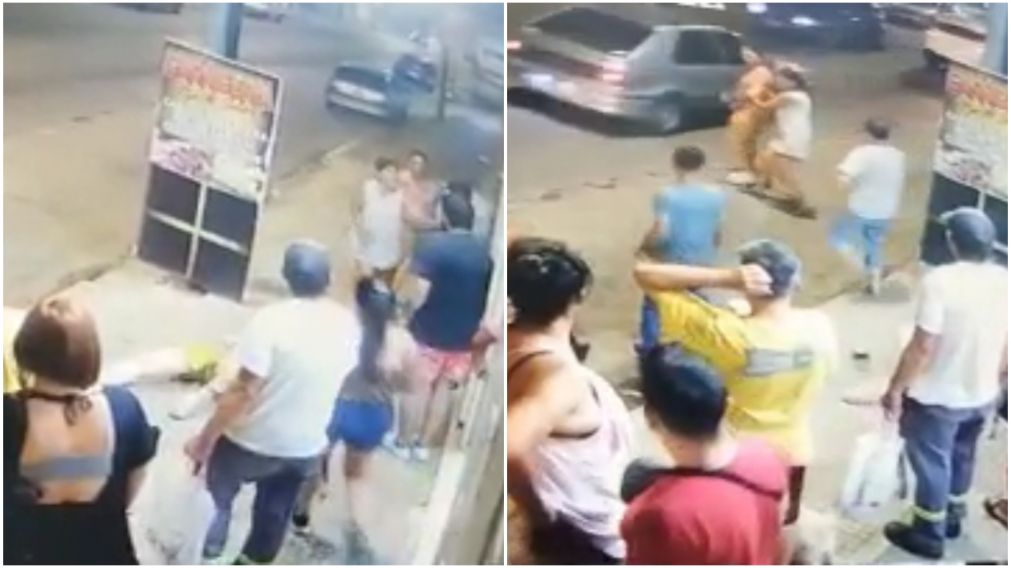 Un supuesto robo en un supermercado chino termin� a las pi�as.