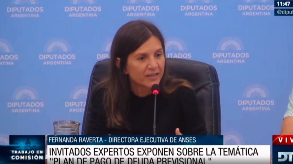 La titular de Anses, Fernanda Raverta, expusosobre el "Plan de pago de deuda previsional".