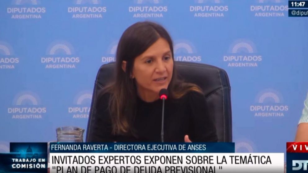 La titular de Anses, Fernanda Raverta, expusosobre el "Plan de pago de deuda previsional".