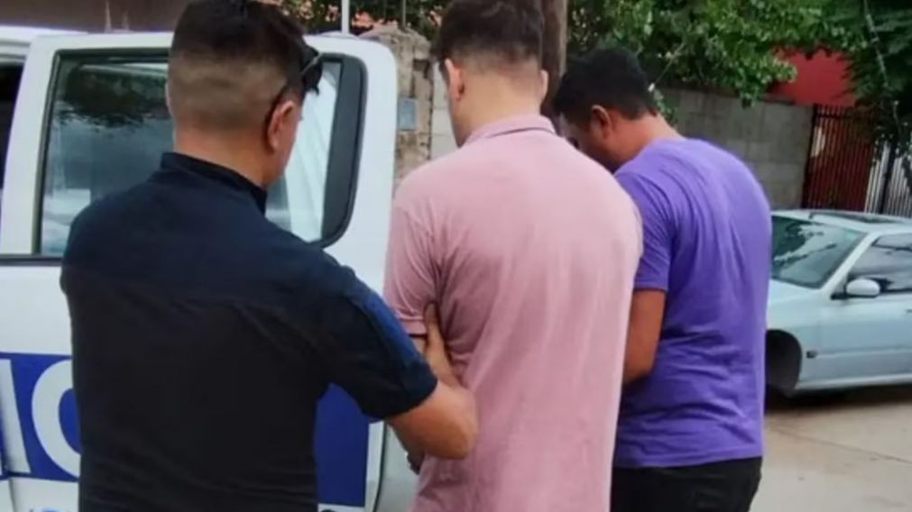 El músico Maximiliano Moreno, al momento de ser detenido.