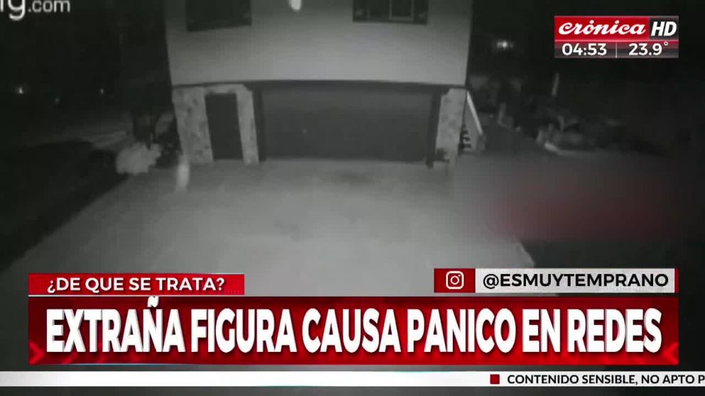 El fantasma se notó observado y escapó hacia el garage (Captura de TV).