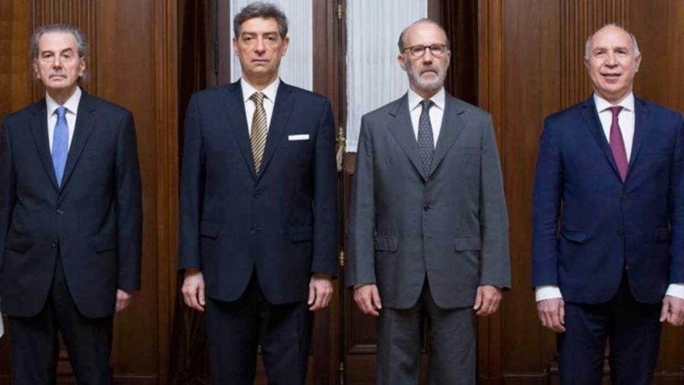 Maqueda, Rosatti, Rosenkrantz y Lorenzetti, los cuatro integrantes de la Corte Suprema de Justicia.
