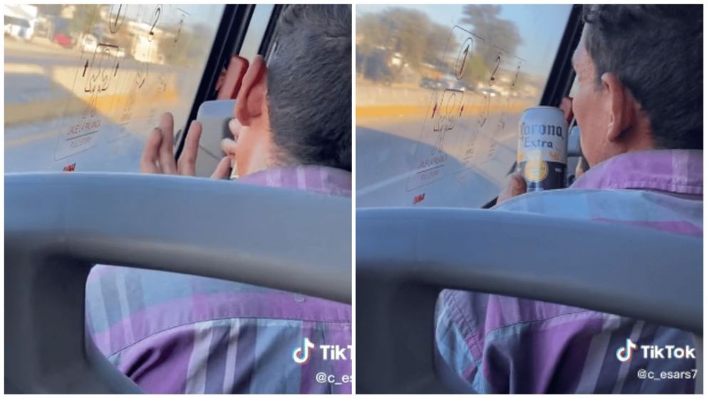 Un borracho es viral en TikTok por una insólita canción que le dedicó a la cerveza(TikTok/@c_esars7).