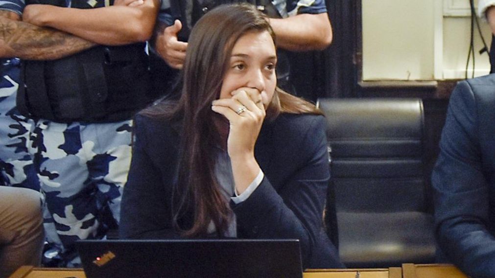 Emilia Pertossi, hermana de Ciro y Luciano-dos de los ocho rugbiers acusados-y abogada en el juicio que los imputa.
