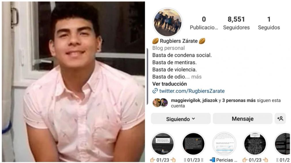 Rugbiers Z�rate, la cuenta que defiende a los ocho acusados del crimen de Fernando B�ez Sosa.     