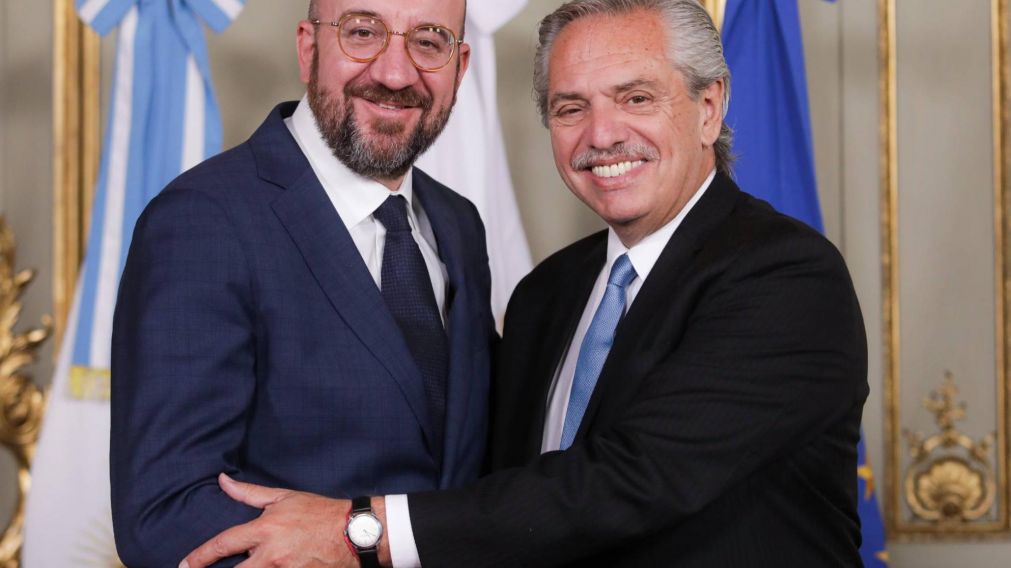 Alberto Fernández mantuvo un encuentro con el titular del Consejo Europeo, Charles Michel.