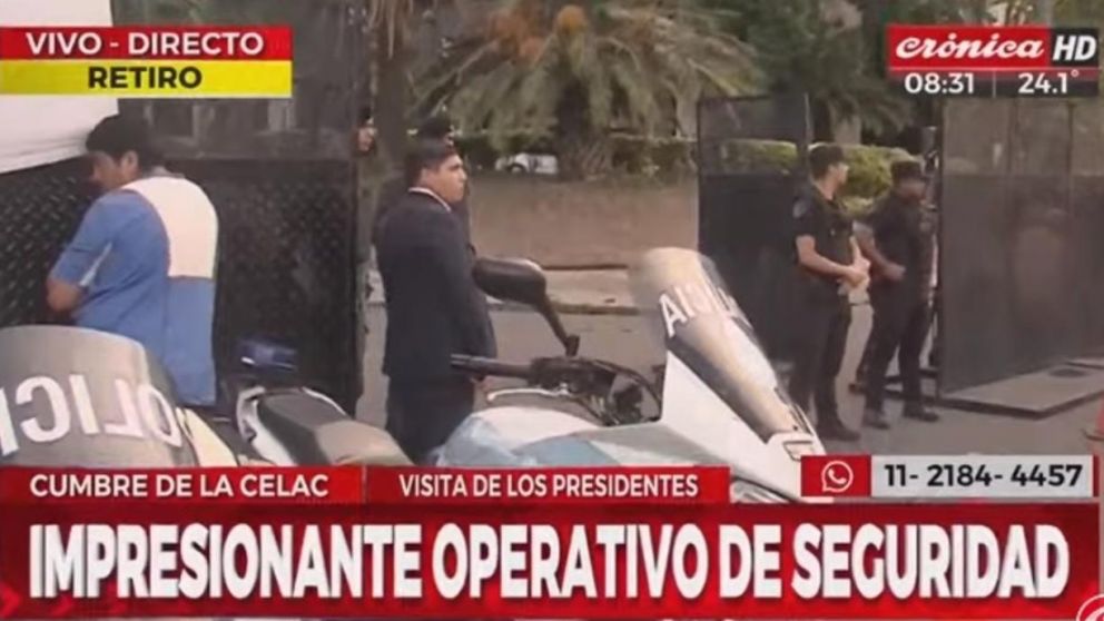 Importante operativo policial en la zona de Retiro (Captura de TV).
