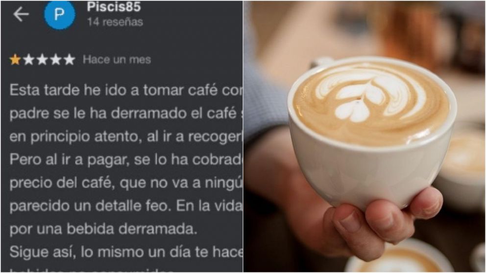 La repudiable actitud de un local con un comensal que volcó su taza de café por accidente: "Nunca volveremos"