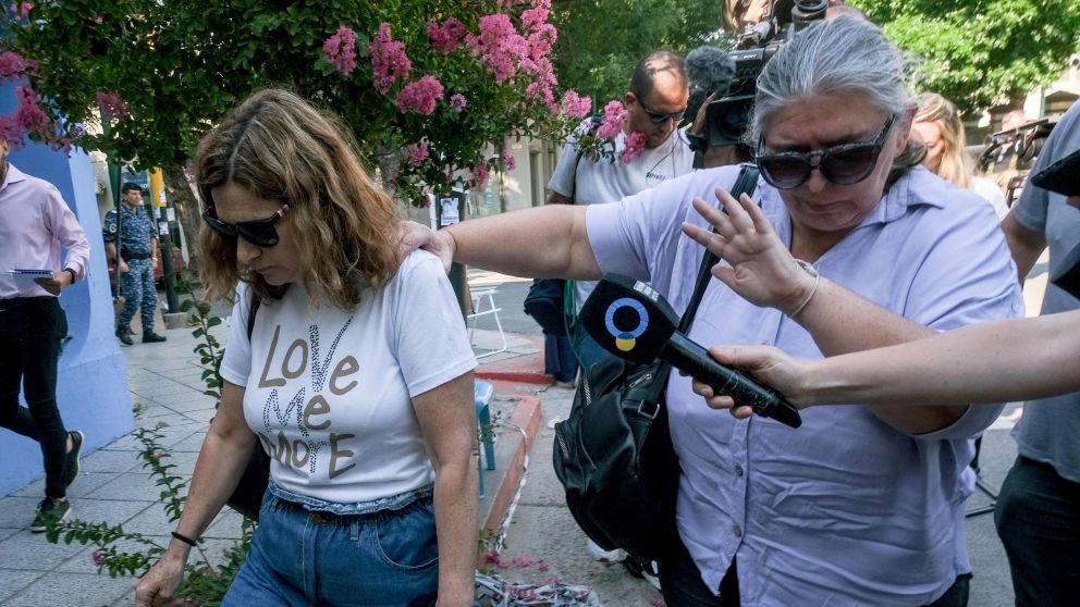 María Alejandra Guillén, madre de Enzo Comelli, uno de los rugbiers acusados (Télam).
