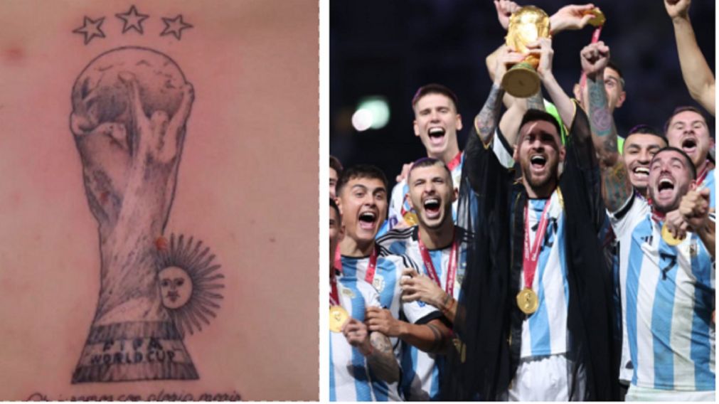 Un campeón del mundo se tatuó con un error ortográfico.