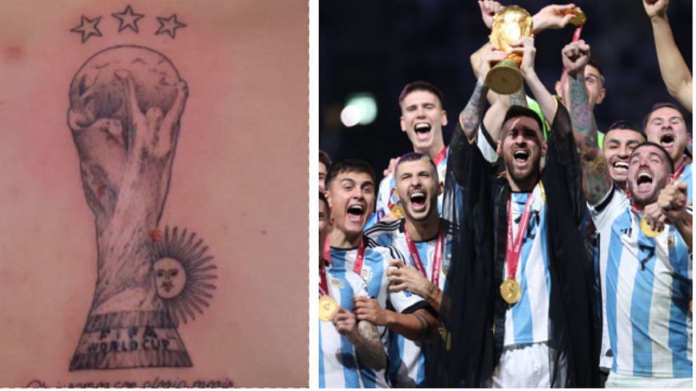 Un campeón del mundo se tatuó con un error ortográfico.