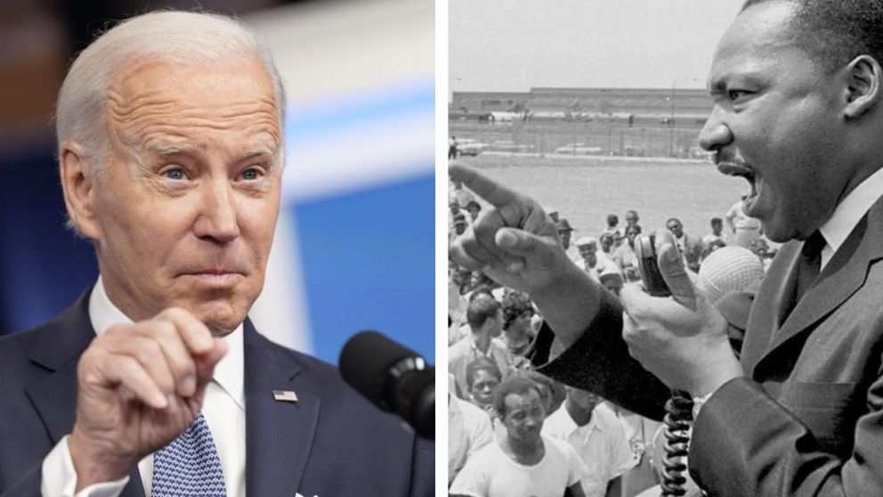 Joe Biden conmemoró el 94 aniversario del nacimiento de Martin Luther King, su "héroe político".