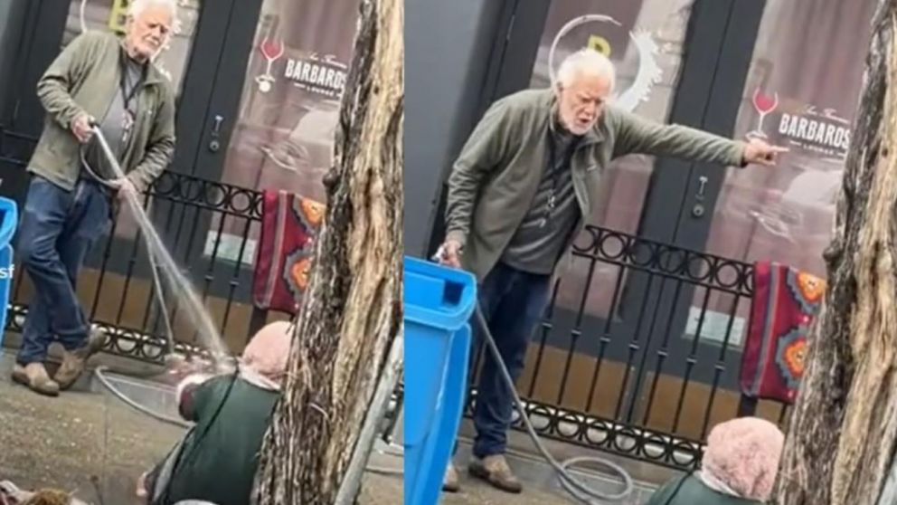 Un usuario de Twitter compartió las imágenes que en pocas horas generaron todo tipo de críticas por el indignante accionar del hombre.