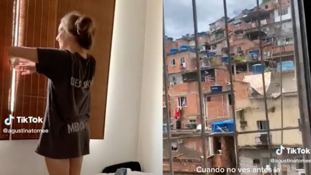Una joven alquiló un departamento y se llevó una gran sorpresa al mirar la vista por la ventana (Imagen captura vídeo).
