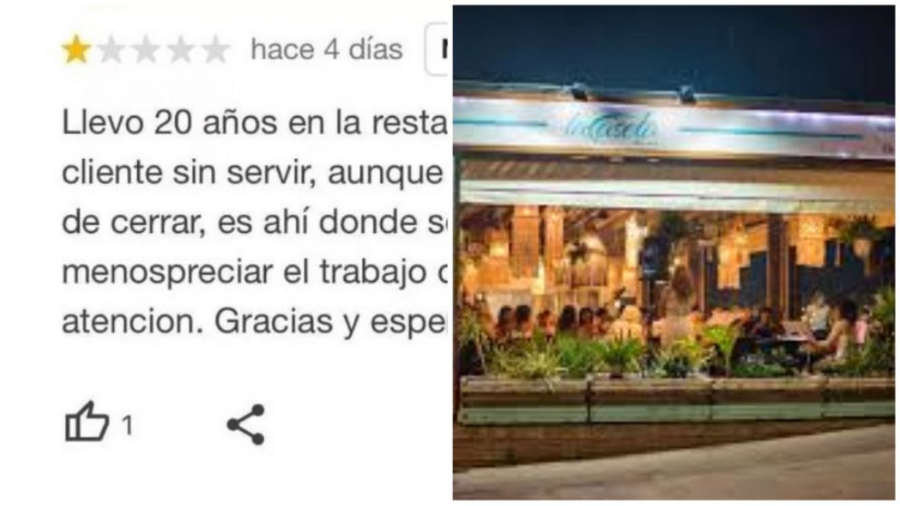 Critic� a una moza por los horarios de atenci�n de un restaurante, el due�o le contest� y el di�logo se volvi� viral.